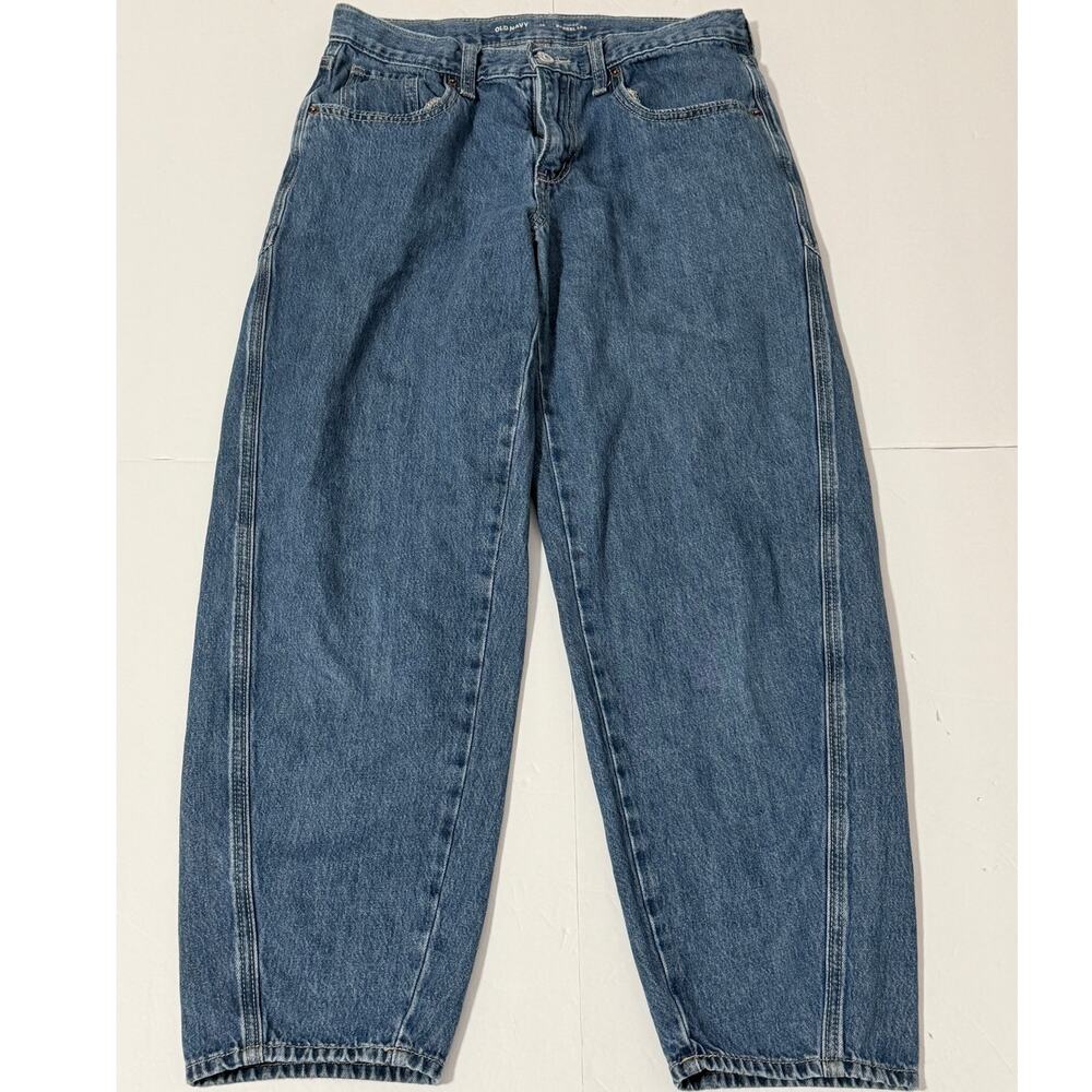 Old Navy Girl's High-Rise Barrel Leg Jeans, Size 18